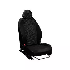 Чехлы Почин "Лима" Fiat Ducato жаккард-кожзам черно-серые