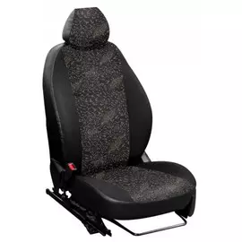 Чехлы Почин "Лима" Ford Tourneo Connect жаккард-кожзам черно-cерые