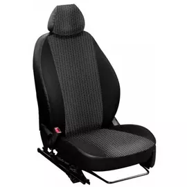 Чехлы Почин "Лима" Kia Sorento 2013 жаккард-кожзам штрихи черные