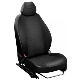 Чехлы Почин "Лима" Nissan Almera NEW жаккард-кожзам серо-черные