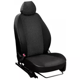 Чехлы Почин "Лима" Renault Arkana жаккард-кожзам пунктиры черно-белые