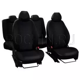 Чехлы Почин "Лима" Renault Duster 2015 жаккард-кожзам черные