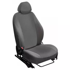 Чехлы Почин "Лима" Renault Kangoo 2013 жаккард-кожзам пиксели серые