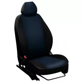 Чехлы Почин "Лима" Renault Sandero жаккард-кожзам черно-синие