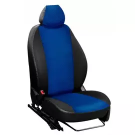 Чехлы Почин "Лима" Renault Scenik жаккард-кожзам ромбик синие