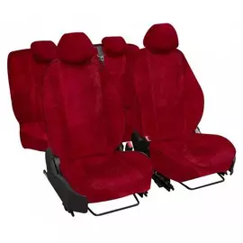 Чехлы Почин "Лима" Toyota RAV-4 с 2012 г флок бордовые