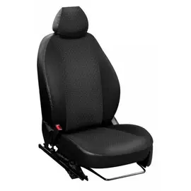 Чехлы Почин "Лима" Volkswagen Caddy жаккард-кожзам черно-cерые