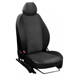 Чехлы Почин "Лима" Volkswagen Jetta VI жаккард-кожзам черно-серые