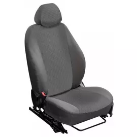 Чехлы Почин "Лима" Volkswagen Polo седан 2015 жаккард-кожзам пиксели серые