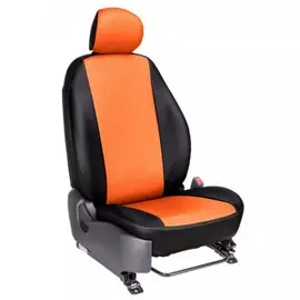 Чехлы Почин "Лима" Volkswagen Tiguan;Golf Plus экокожа черно-оранжевые