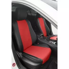 Чехлы Почин Mazda 6 new 2013 экокожа перфорация черно-красные