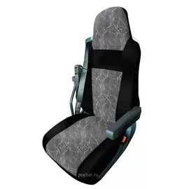 Чехлы Почин Mercedes AXOR флок черно-cерые