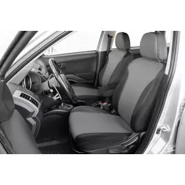 Чехлы Почин Mitsubishi Outlander XL экокожа перфорация черно-серые