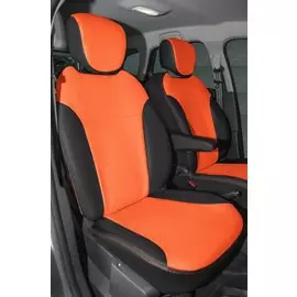 Чехлы Почин Renault Kaptur экокожа оранжевые