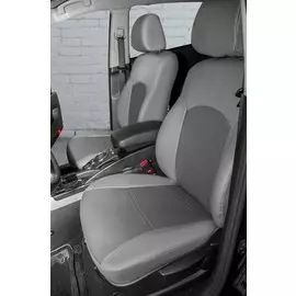 Чехлы Почин Ssang Yong Actyon экокожа серые