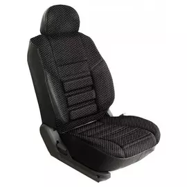 Чехлы Почин "Трио" 2+1 ГАЗ Газель NEXT 2015 жаккард-кожзам пунктиры черно-серые