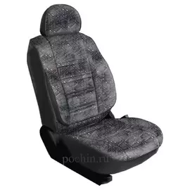 Чехлы Почин "Трио" Ford Transit жаккард-кожзам cерые