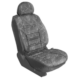 Чехлы Почин "Трио" Lada Granta флок cерые