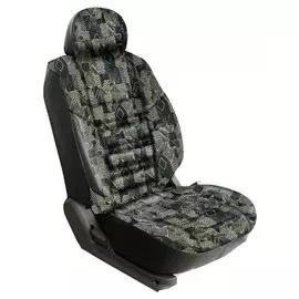 Чехлы Почин "Трио" Mercedes Sprinter жаккард-кожзам черно-cерые