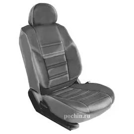 Чехлы Почин "Трио" Mercedes Sprinter жаккард-кожзам cерые
