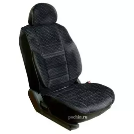 Чехлы Почин Трио Skoda Octavia 5 А жаккард кож.зам. черные