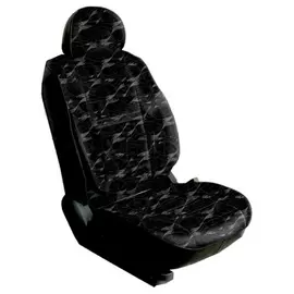 Чехлы Почин "Трио" Volkswagen Golf II жаккард-кожзам черно-серые