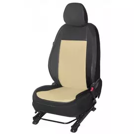 Чехлы Почин Volkswagen Polo седан 2015 г экокожа перфорация черно-бежевые