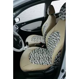 Чехлы Почин Volkswagen Polo седан экокожа-экокоттон бежевые