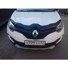 Дефлектор капота темный Renault Kaptur 2013-