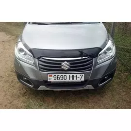 Дефлектор капота темный Suzuki SX4 2013-2016