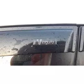 Дефлекторы окон Vinguru Hyundai Solaris 2011-2017 седан накладные литьевой поликарбонат скотч 4 шт