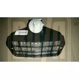 Фара дополнительная белая, ПРЯМОУГОЛЬНАЯ с СЕТКОЙ (ПОД лампу ГАЛОГЕН Н3 55W 12V) РУДЕНСК