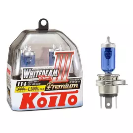 Галогенная лампа Koito Whitebeam Premium 4500K H4 12V 60/55W