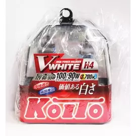 Галогенная лампа Koito Whitebeam Vwhite H4 12v 60/55w 3700K