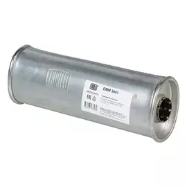 Глушитель универсальный (овальный) 87х120 с перф. диффузором L - 330, d - 42 TRIALLI