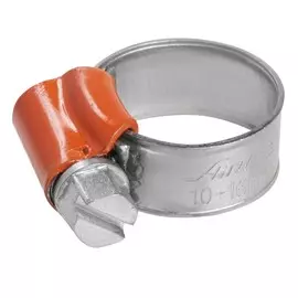 Хомут 10-16/9,7 мм, червячный, усиленный оцинкованный W1 (1 шт) (AIRLINE) (AHC-S