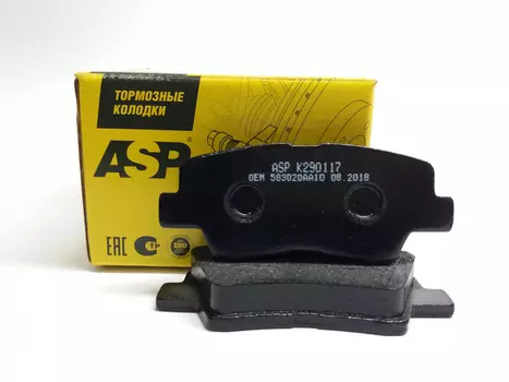 Колодка тормозная HYUNDAI Solaris (10-);KIA Rio III задняя диск 4шт(ASP)
