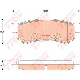 Колодки тормозные задние
