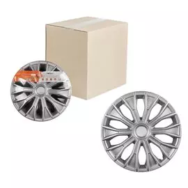 Колпаки AIRLINE 16" Волтек серебристый карбон 2 шт