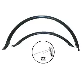 Комплект крыльев 28" регулируемый серебристый