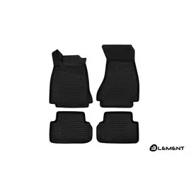 Коврики салона 3D Element AUDI A4, 2016, седан/Avant/Allroad, полиуретан черные 4 шт.