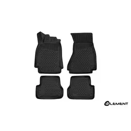 Коврики салона 3D Element AUDI A6, 2012, седан/без перч. ящика, полиуретан черные 4 шт.