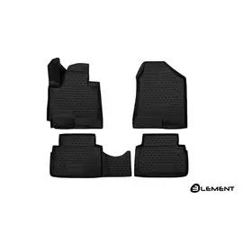 Коврики салона 3D Element Jac S5, 2017, полиуретан черные 4 шт.