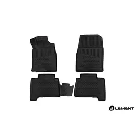 Коврики салона 3D Element TOYOTA Hilux Surf, 2002-2009, внедорожник, правый руль, полиуретан черные 4 шт.