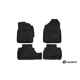 Коврики салона 3D Element TOYOTA Vitz (130), 2010-2016, сед., правый руль, полиуретан черные 4 шт.