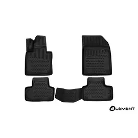 Коврики салона 3D Element VOLVO XC60, 2017, SUV, полиуретан черные 4 шт.
