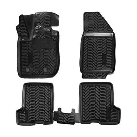 Коврики салона Airline (3D с подпятником, крепеж, высокий борт) Lada XRAY (2016-) полимерные черные 4 шт