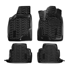 Коврики салона Airline (3D с подпятником) Toyota Harrier 2WD (RHD) (03-13) полимер черные 4 шт