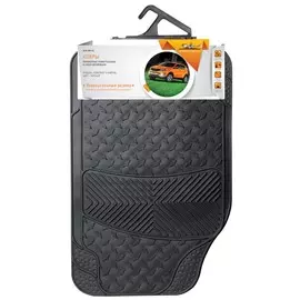 Коврики салона универс. полимер черный 4шт. (пер.70x45см,зад.43,5x45см) (Airline)