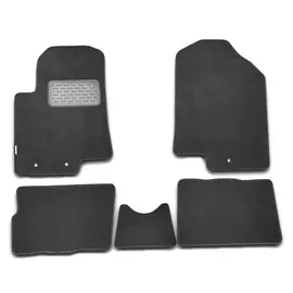 Коврики салона Autofamily KIA Soul текстильные черные 5 шт.